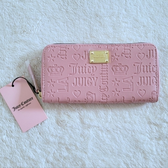 Juicy Couture Handbags - ✨️HP✨Juicy🍊 Couture Blush🩷 Colored "Valentines"💘 Full Size Wallet - NWT